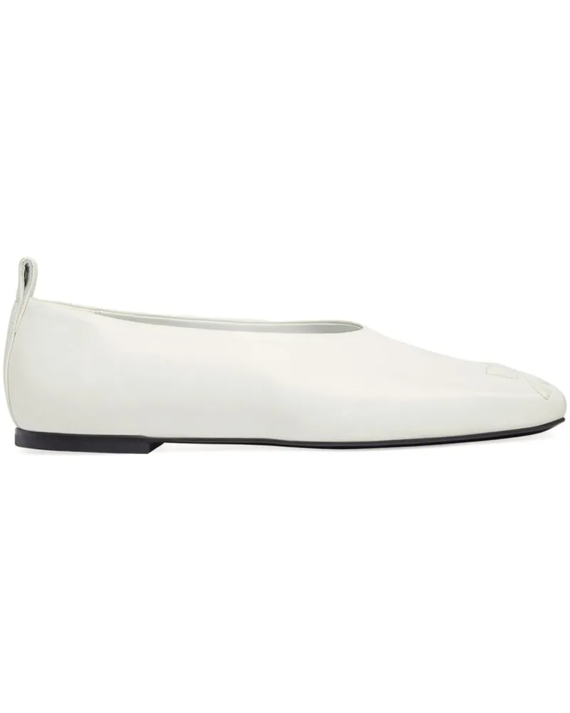 Courrèges Minimalistische Loafer - Weiß Weiß