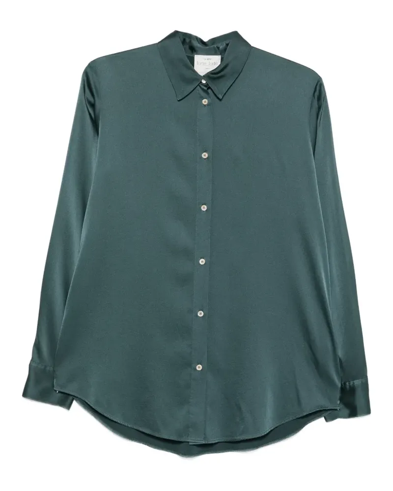 forte_forte Hemd mit Satin-Finish - Grün Grün