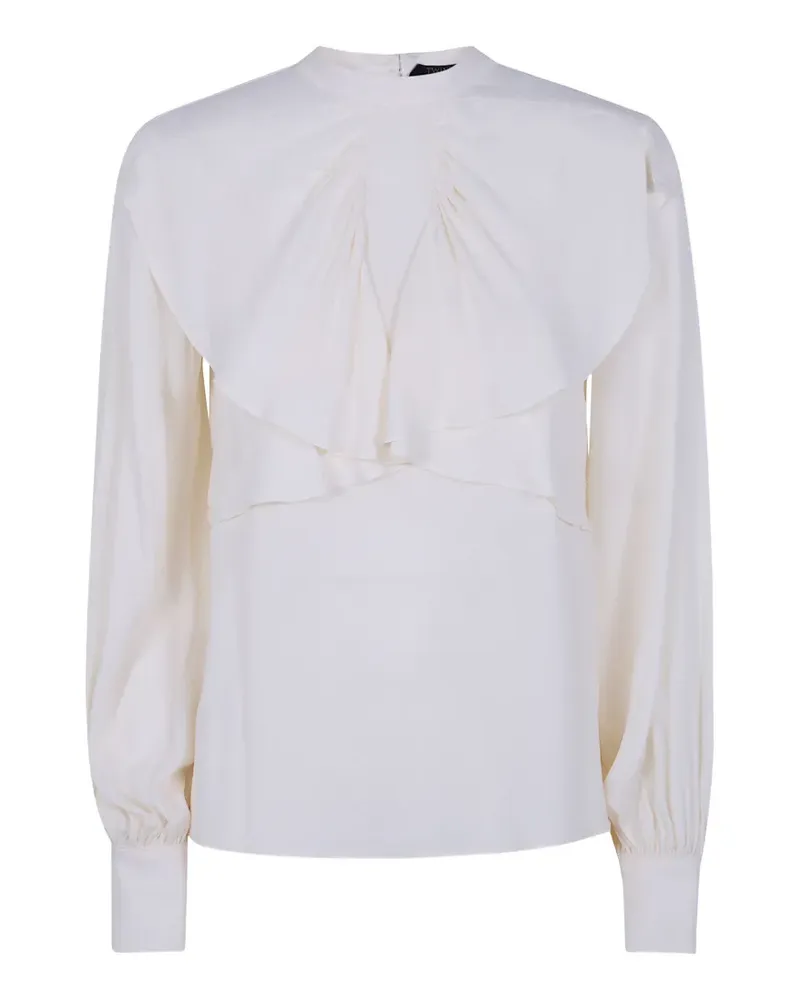 Twin-Set ruffled long-sleeve blouse - Nude Nude