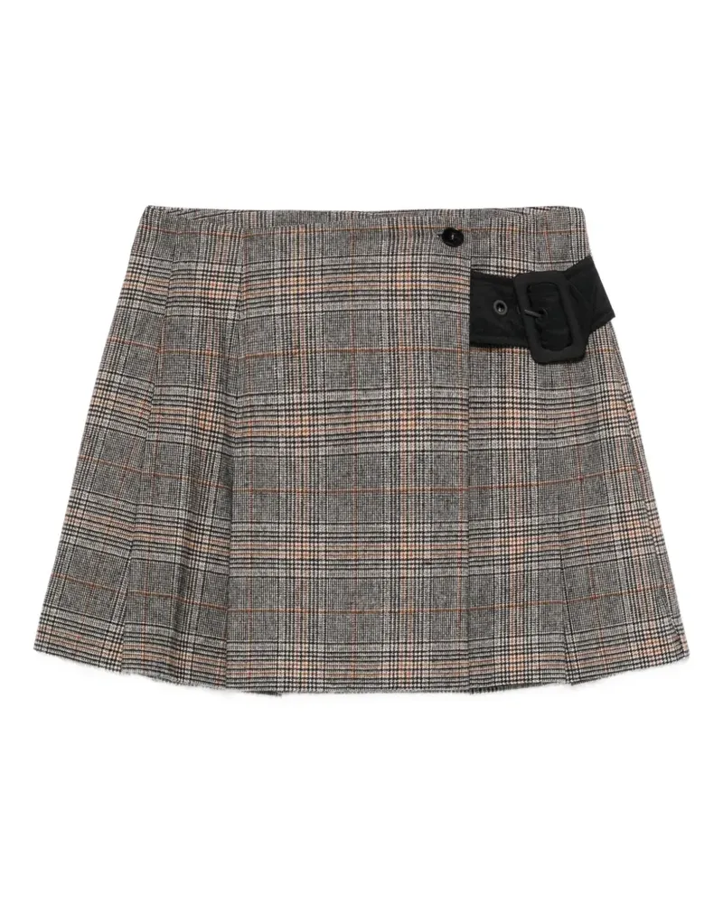 Pinko pleated check skirt - Grau Grau