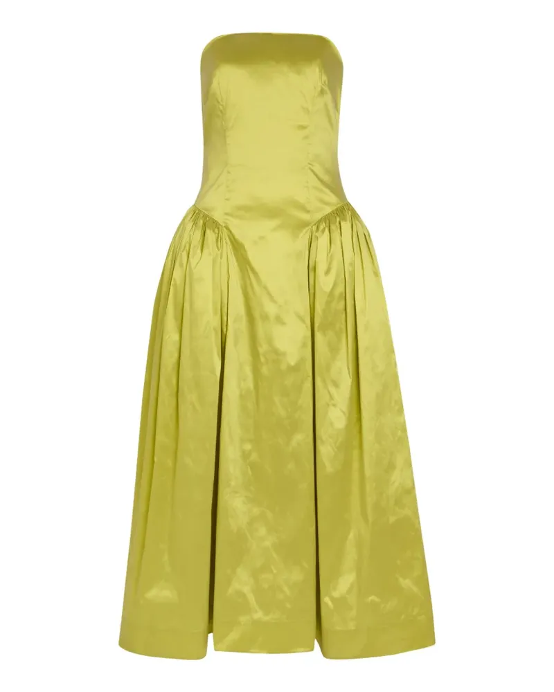 Simone Rocha Trägerloses Midikleid mit Falten - Grün Grün