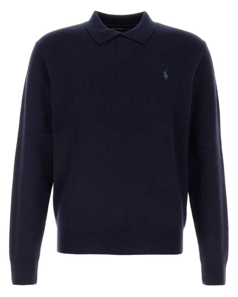 Ralph Lauren Pullover mit Poloshirtkragen - Blau Blau