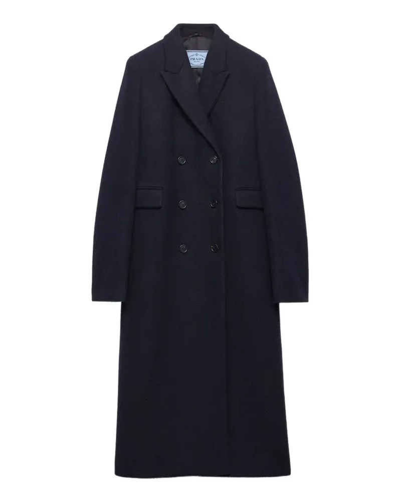 Prada Doppelreihiger Mantel - Blau Blau