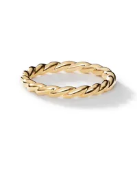 David Yurman 18kt Petite Gelbgoldring mit Diamanten Gold