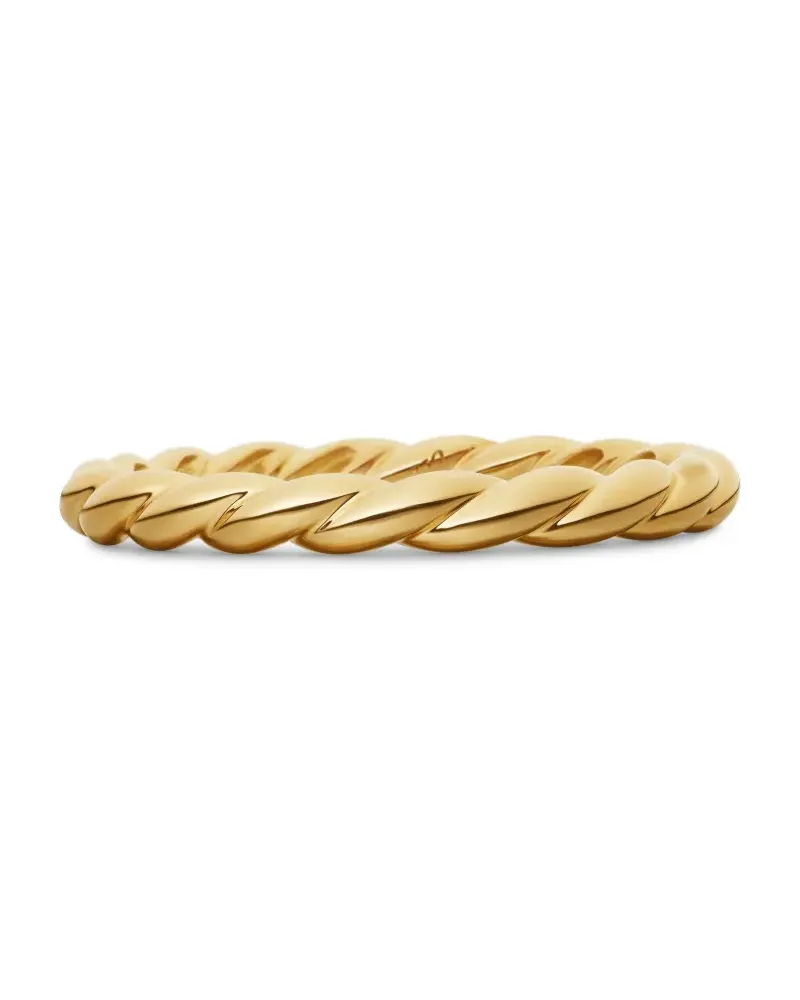David Yurman 18kt Petite Gelbgoldring mit Diamanten 2,8mm Gold
