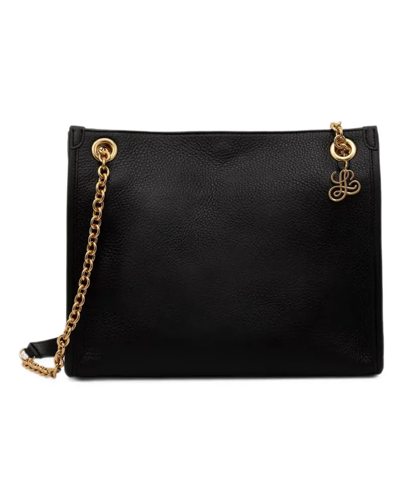 Luisa Spagnoli Iago Schultertasche mit Logo-Anhänger - Schwarz Schwarz