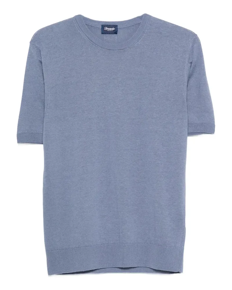 Drumohr  T-Shirt mit rundem Ausschnitt - Blau Blau