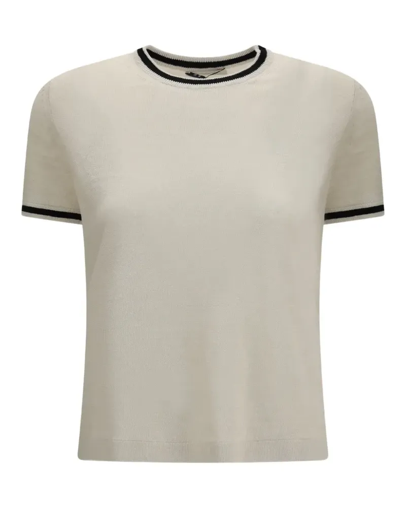 Max Mara Max Mara trimmed T-shirt - Nude Nude