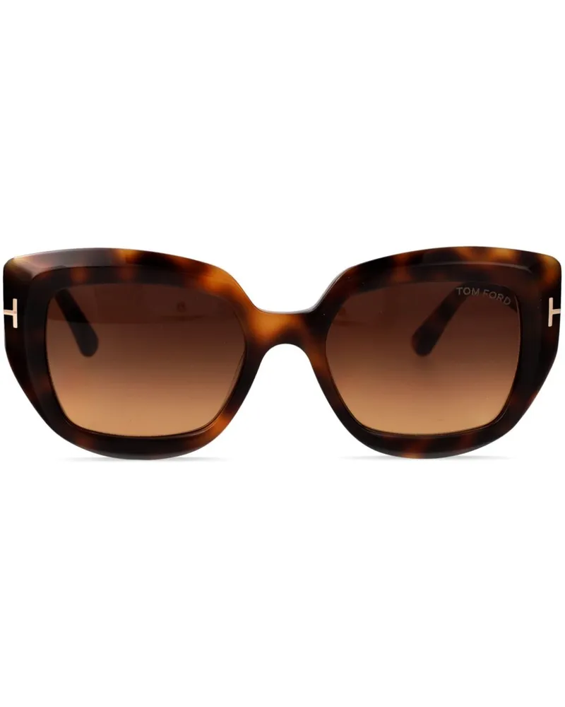 Tom Ford Sonnenbrille mit eckigem Gestell - Braun Braun