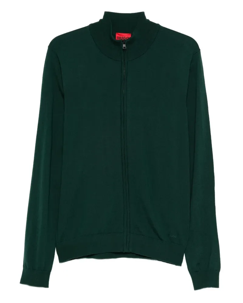 HUGO BOSS Stehkragen-Cardigan mit Reißverschluss - Grün Grün