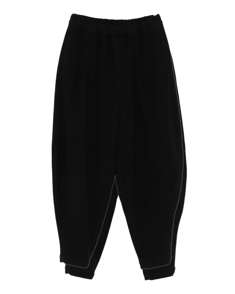 Comme des Garçons elasticated-waist tapered trousers - Schwarz Schwarz