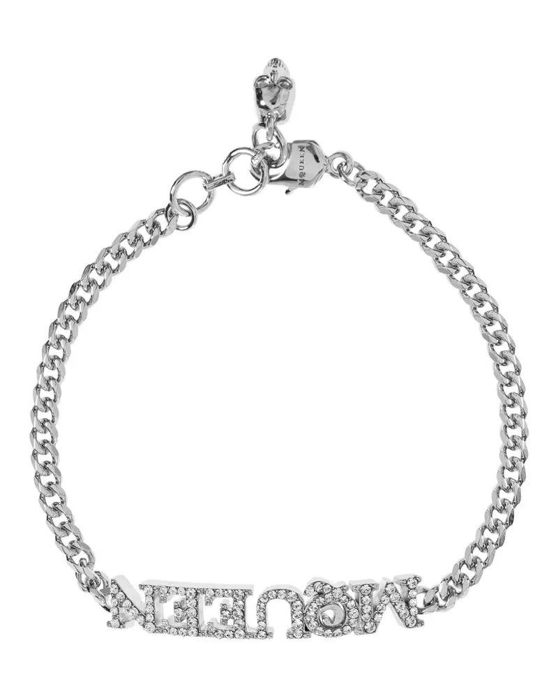 Alexander McQueen Armband mit Kristallen - Silber Silber