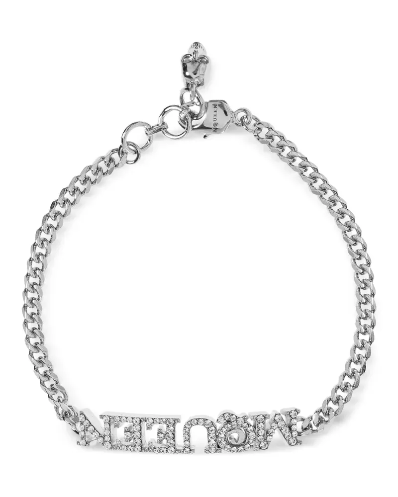 Alexander McQueen Armband mit Kristallen - Silber Silber