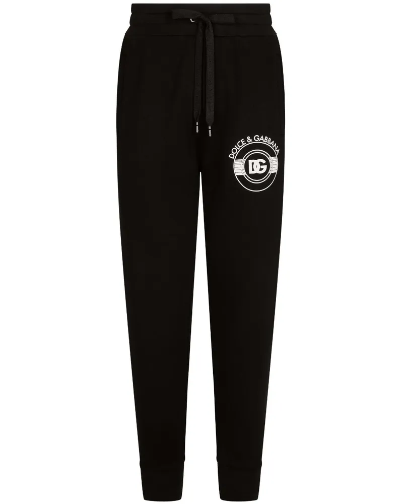 Dolce & Gabbana Jogginghose mit Logo-Print - Schwarz Schwarz