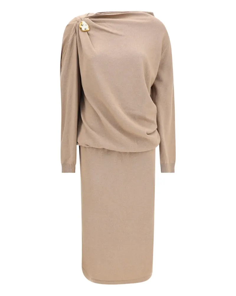 Fabiana Filippi Verziertes Kleid mit Drapierung - Nude Nude