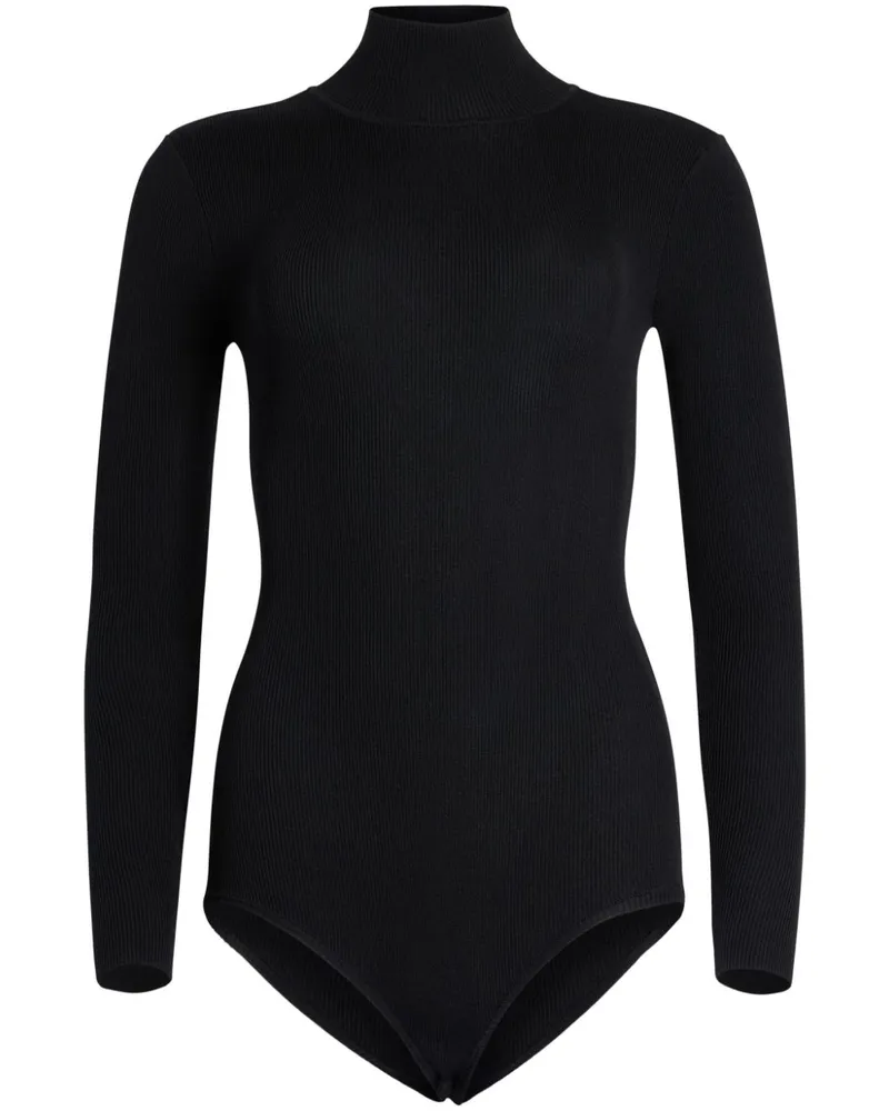 SER.O.YA Gestrickter Rei Body - Schwarz Schwarz