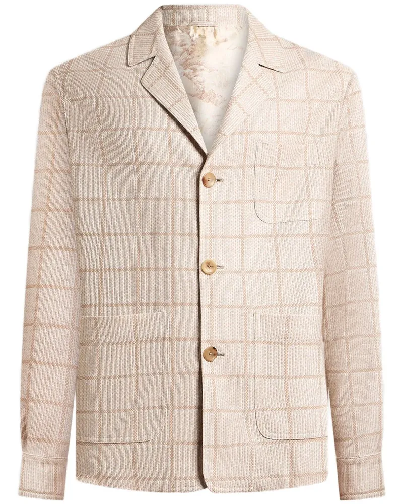 Etro Hemdjacke mit Karomuster - Nude Nude