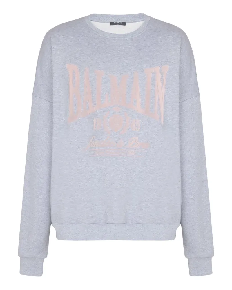 Balmain Pullover mit Print - Grau Grau
