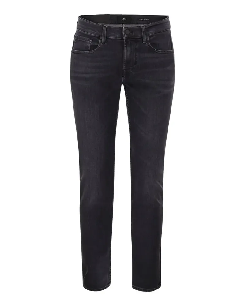 7 for all mankind belt-loop buttoned jeans - Schwarz Schwarz