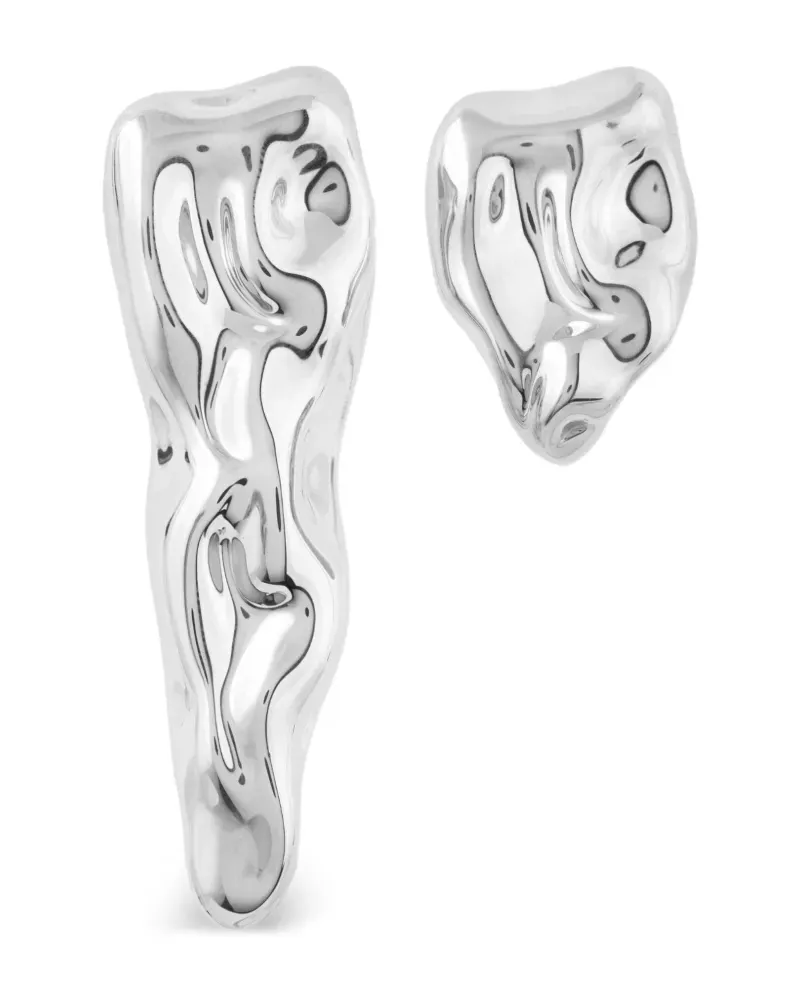 Federica Tosi Tooth asymmetric earrings - Silber Silber