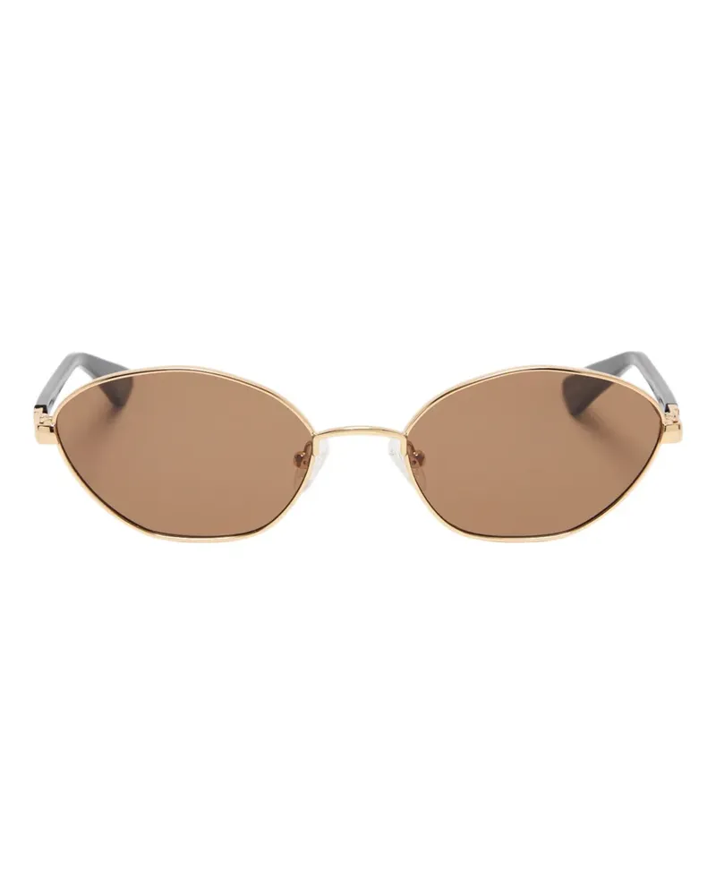 Le Specs Le BeBe geometric-frame sunglasses - Gold Gold