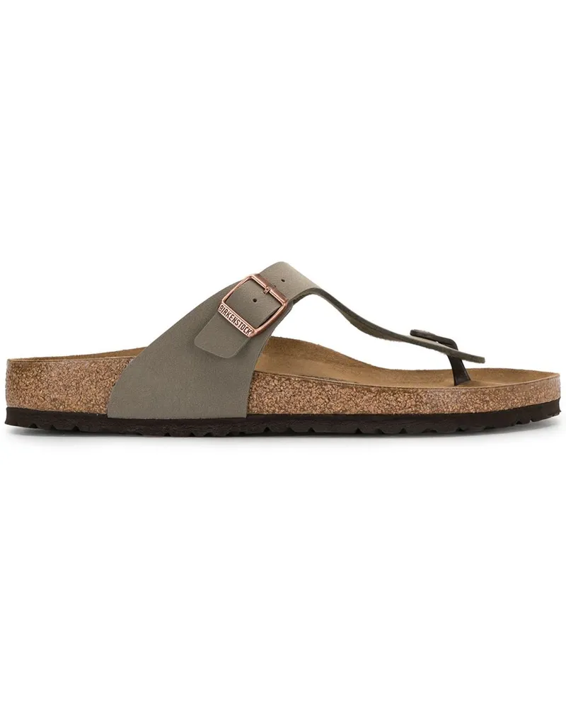 Birkenstock Flache Sandalen mit Zehensteg - Braun Braun