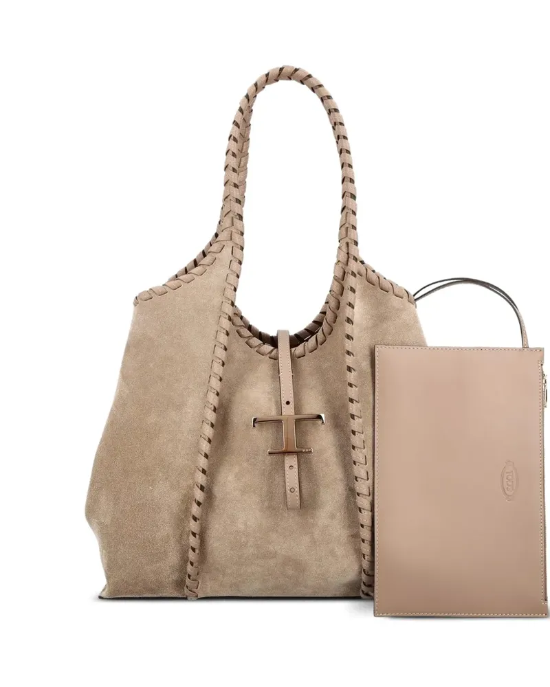 TOD'S T Timeless Schultertasche - Nude Nude