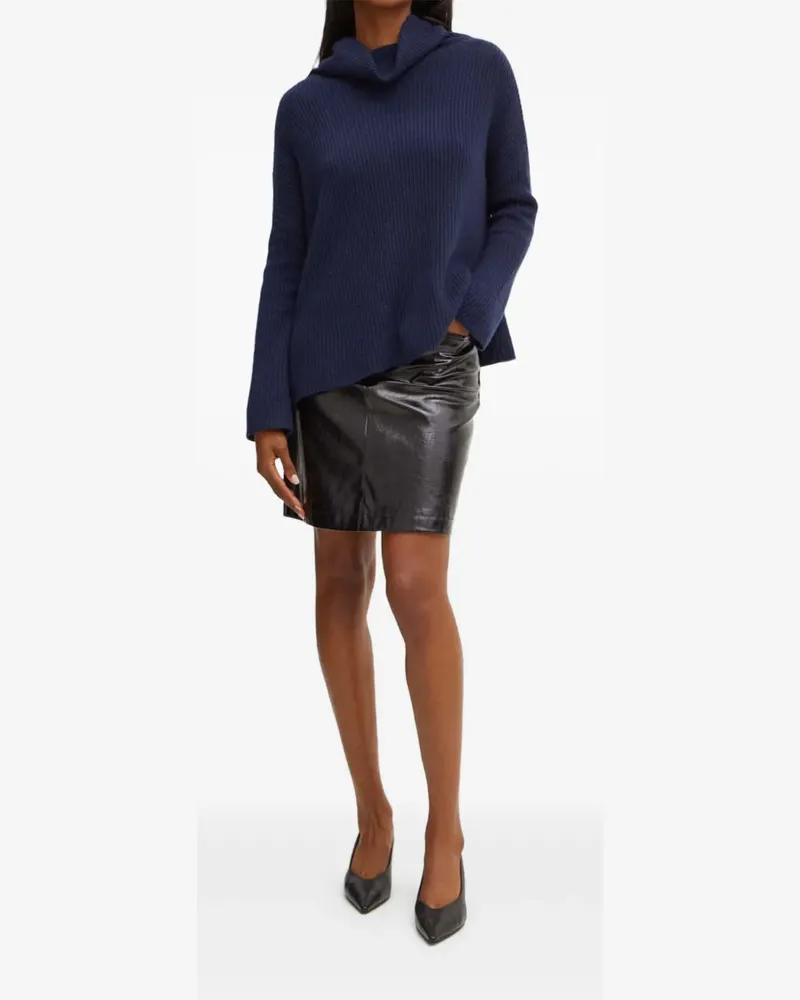 HUGO BOSS belted artificial-leather skirt - Schwarz Schwarz