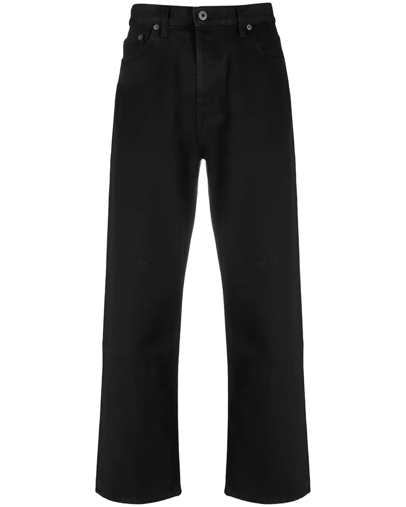 Valentino Garavani Jeans mit Logo-Patch - Schwarz Schwarz