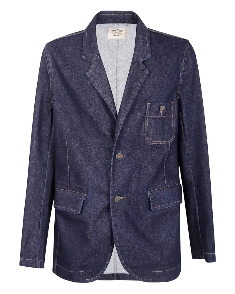 Uma Wang Geknöpfte Jeansjacke mit aufgesetzten Taschen - Blau Blau