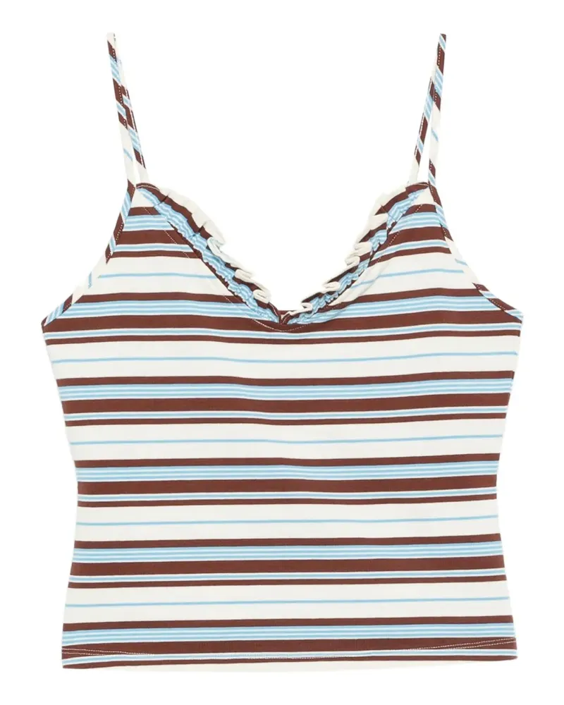 Posse Nadine Tanktop mit Rüschenbesatz - Weiß Weiß