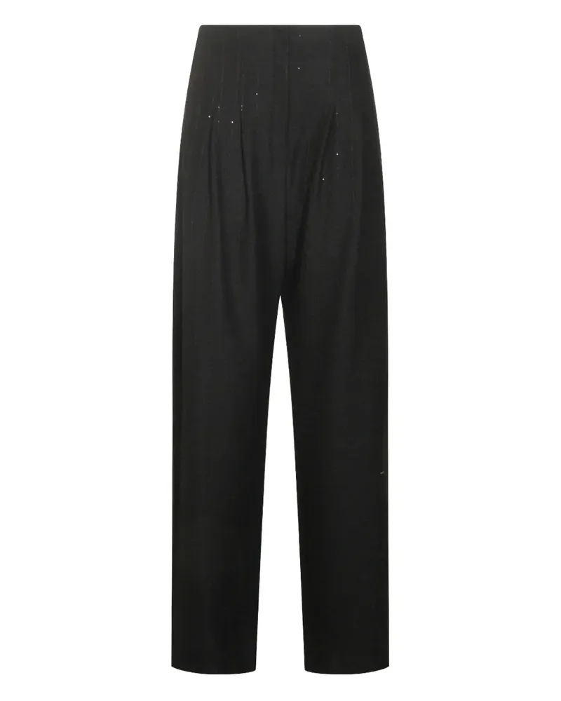 NISSA Plissierte Hose mit Pailletten - Schwarz Schwarz