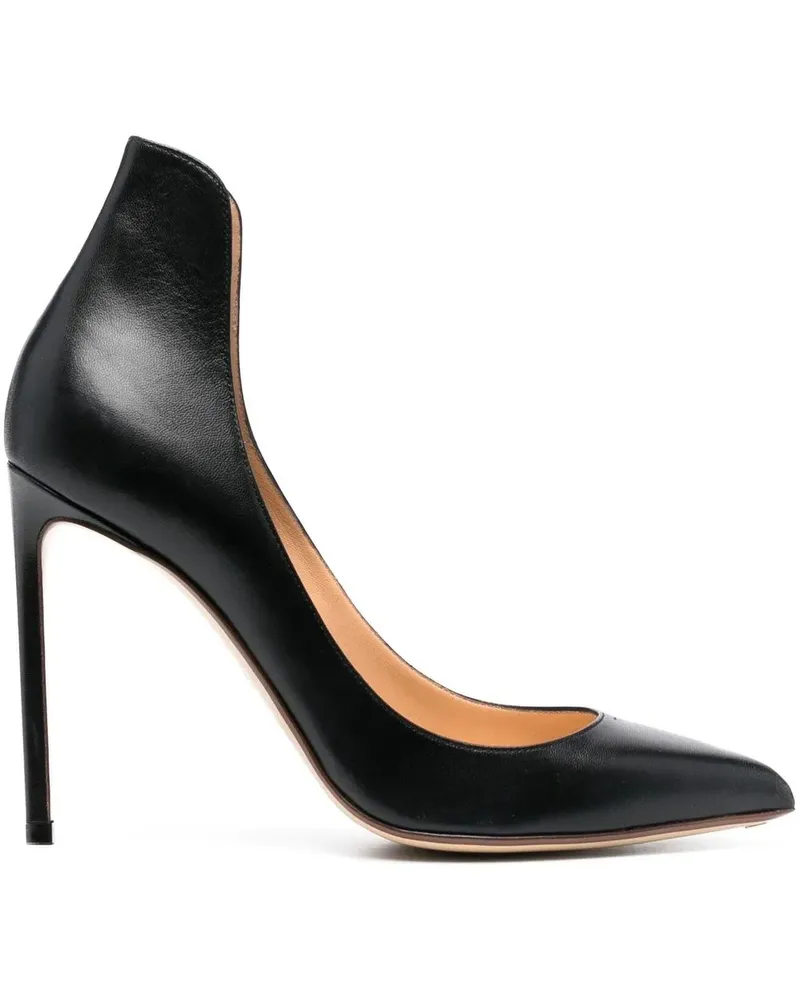 Francesco Russo Spitze Pumps mit hohem Absatz - Schwarz Schwarz