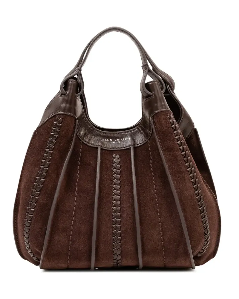 Gianni Chiarini Mittelgroßer Dua Tote Bag mit Flechtdetail - Braun Braun