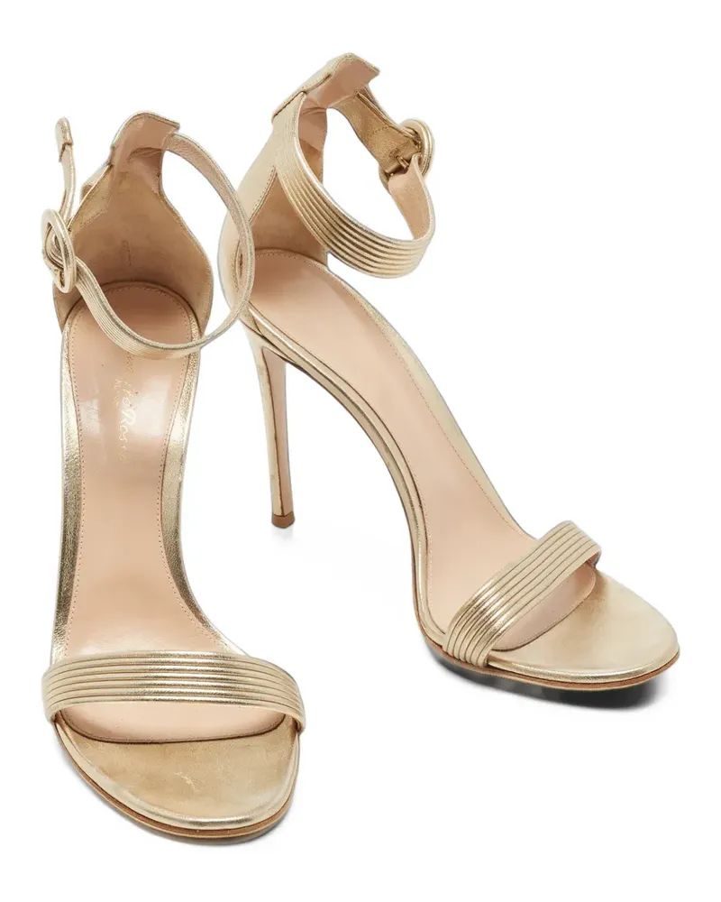 Gianvito Rossi Portofino ankle-strap sandals - Gold Gold