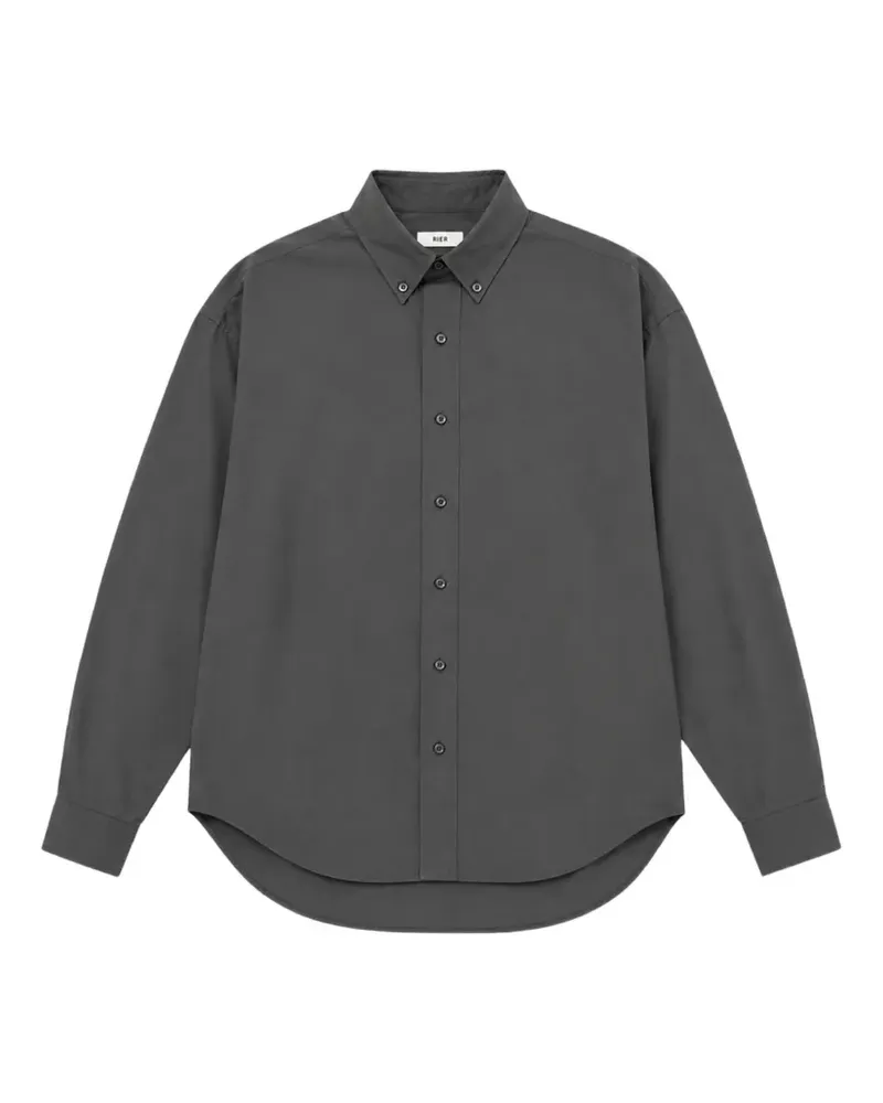 Rier The Charcoal Popeline-Hemd - Grau Grau