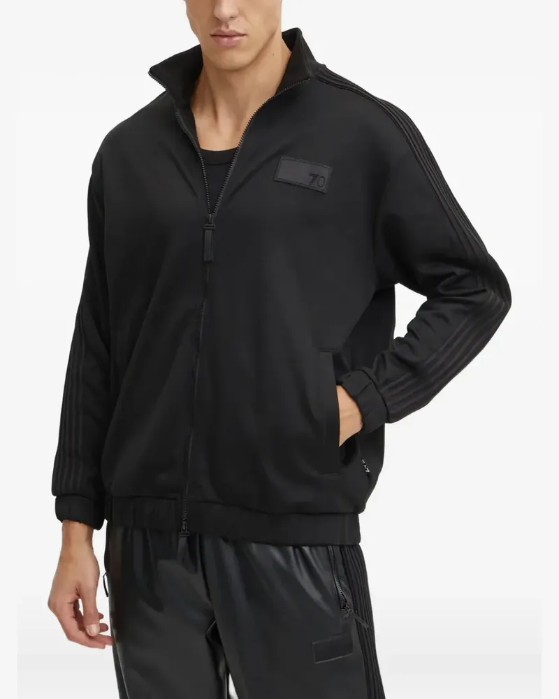 EA7 zip striped sweatshirt - Schwarz Schwarz