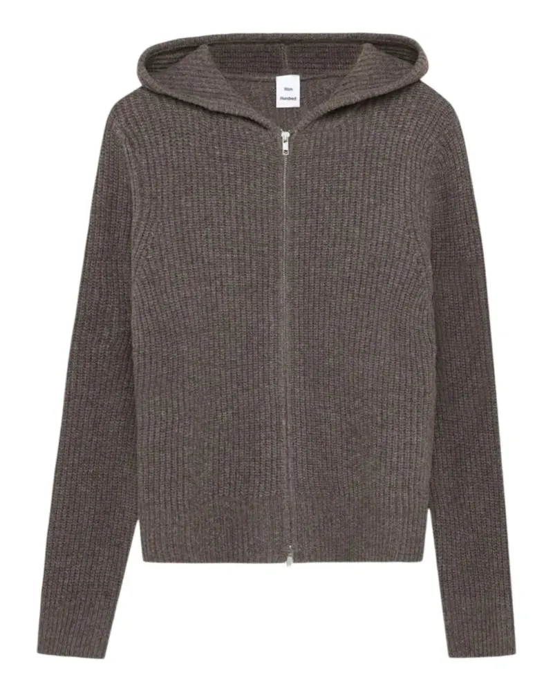 Won Hundred Glasgow Hoodie aus geripptem Strick - Braun Braun