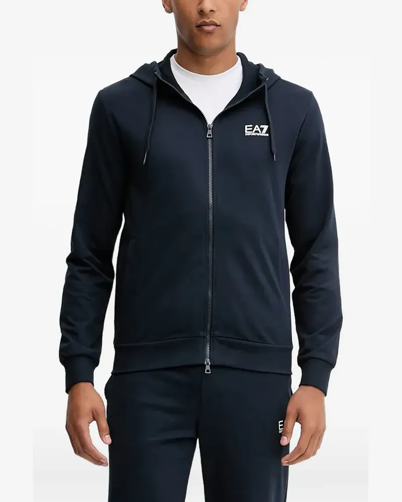 EA7 Kapuzenjacke mit Reißverschluss - Blau Blau