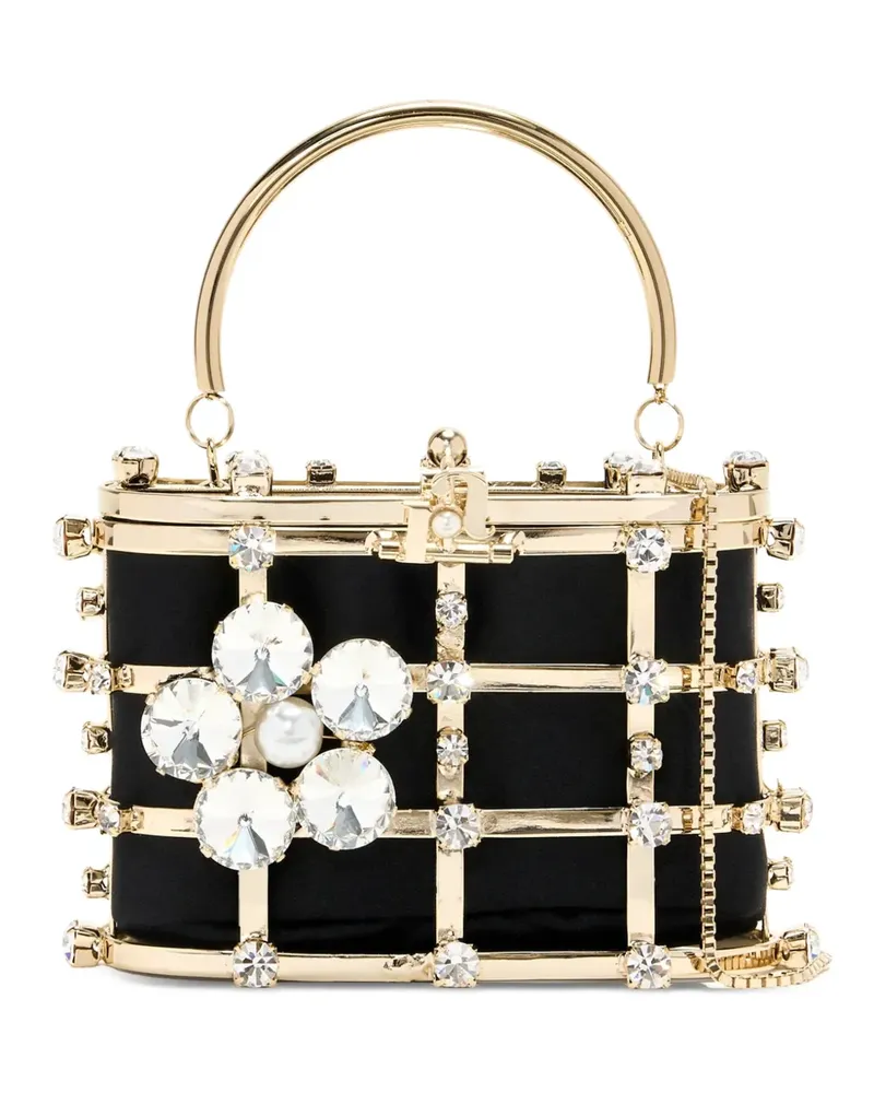 Rosantica Pocket Matera Minitasche mit Strass - Schwarz Schwarz