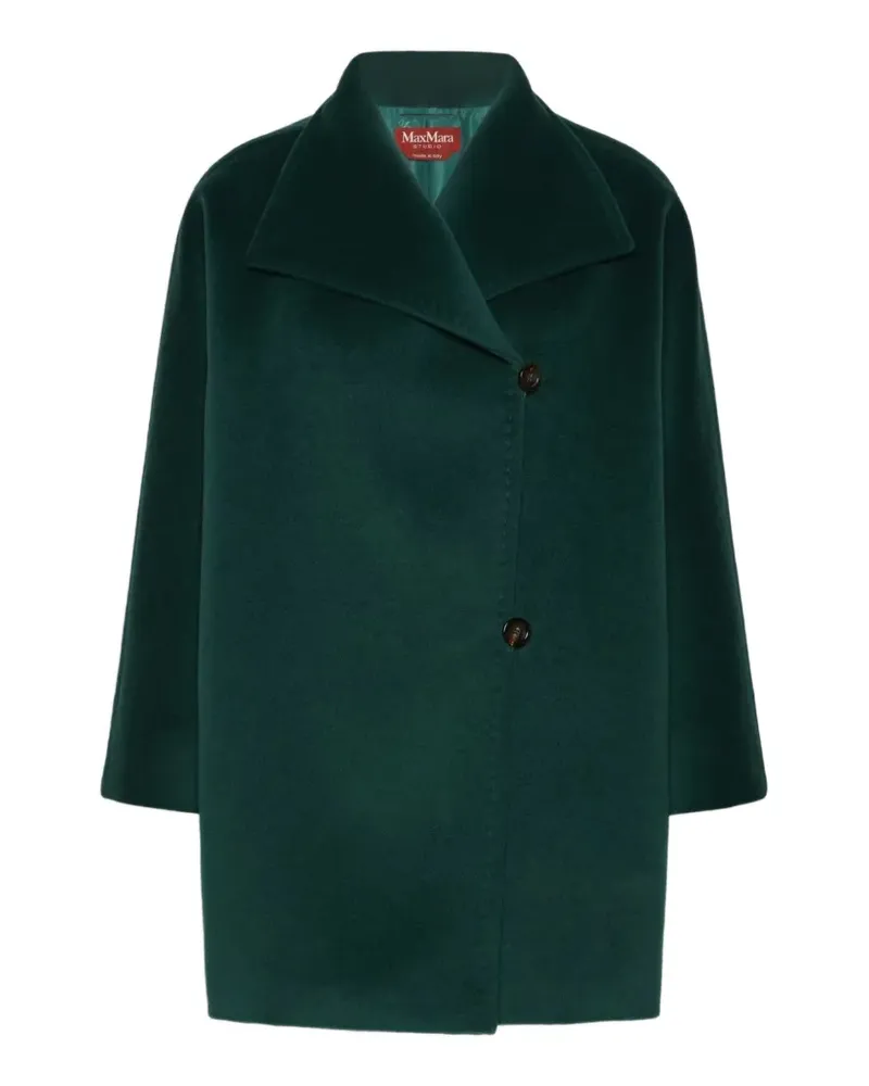 Max Mara cocoon-fit wool coat green - Grün Grün