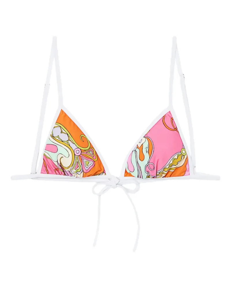 Emilio Pucci Bikinioberteil mit Print - Orange Orange
