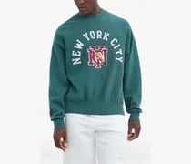 Sweatshirt mit Applikation - Grün