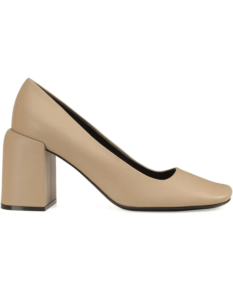 Sergio Rossi Convex square-toe pumps - Nude Nude