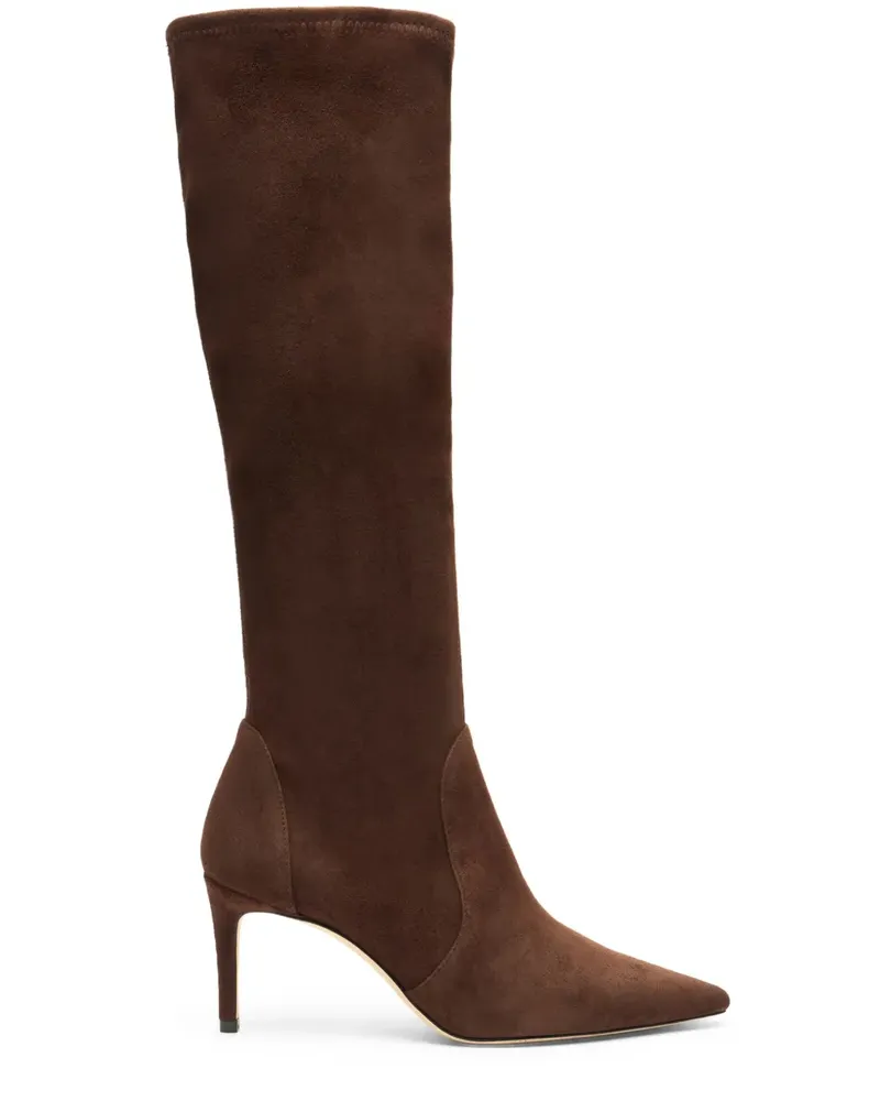 Stuart Weitzman Kniehohe Stiefel mit spitzer Kappe 75mm - Braun Braun