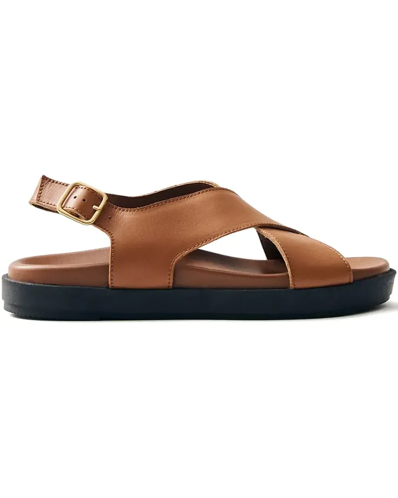 Alohas Nico Sandalen mit überkreuzten Riemen - Braun Braun