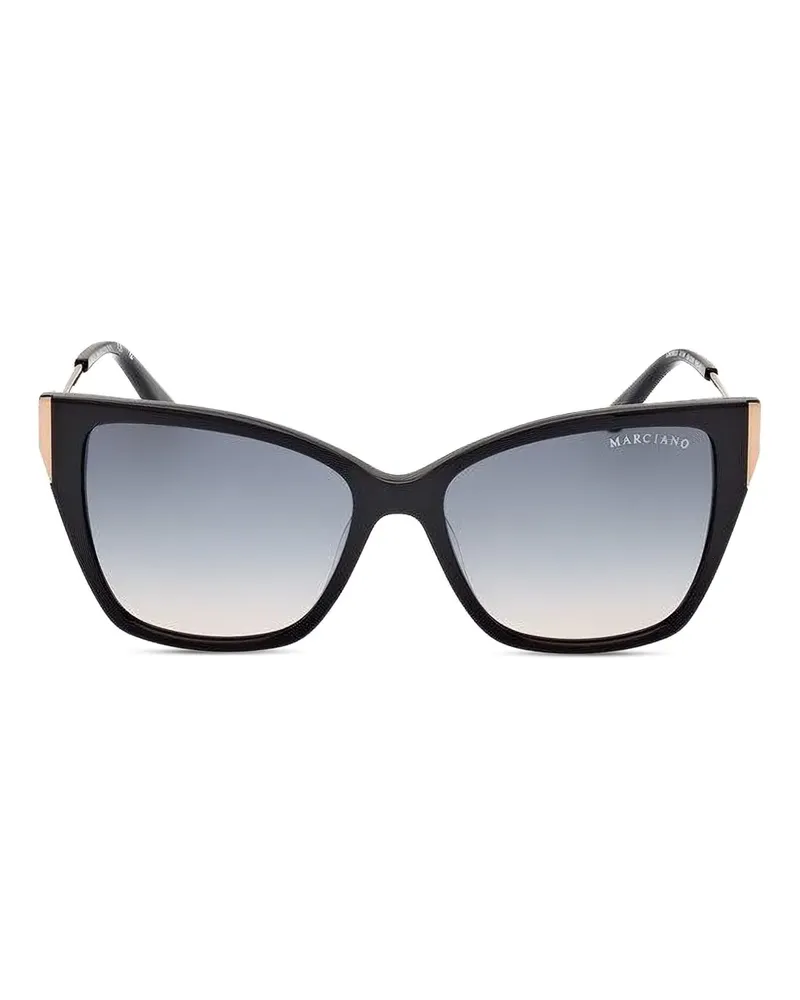 MARCIANO Los Angeles Klassische Cat-Eye-Sonnenbrille - Schwarz Schwarz