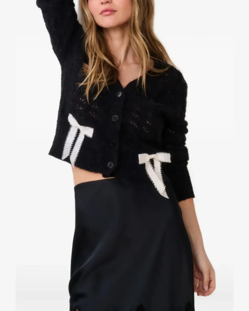 LoveShackFancy Lilly Cardigan mit Schleifendetail - Blau Blau