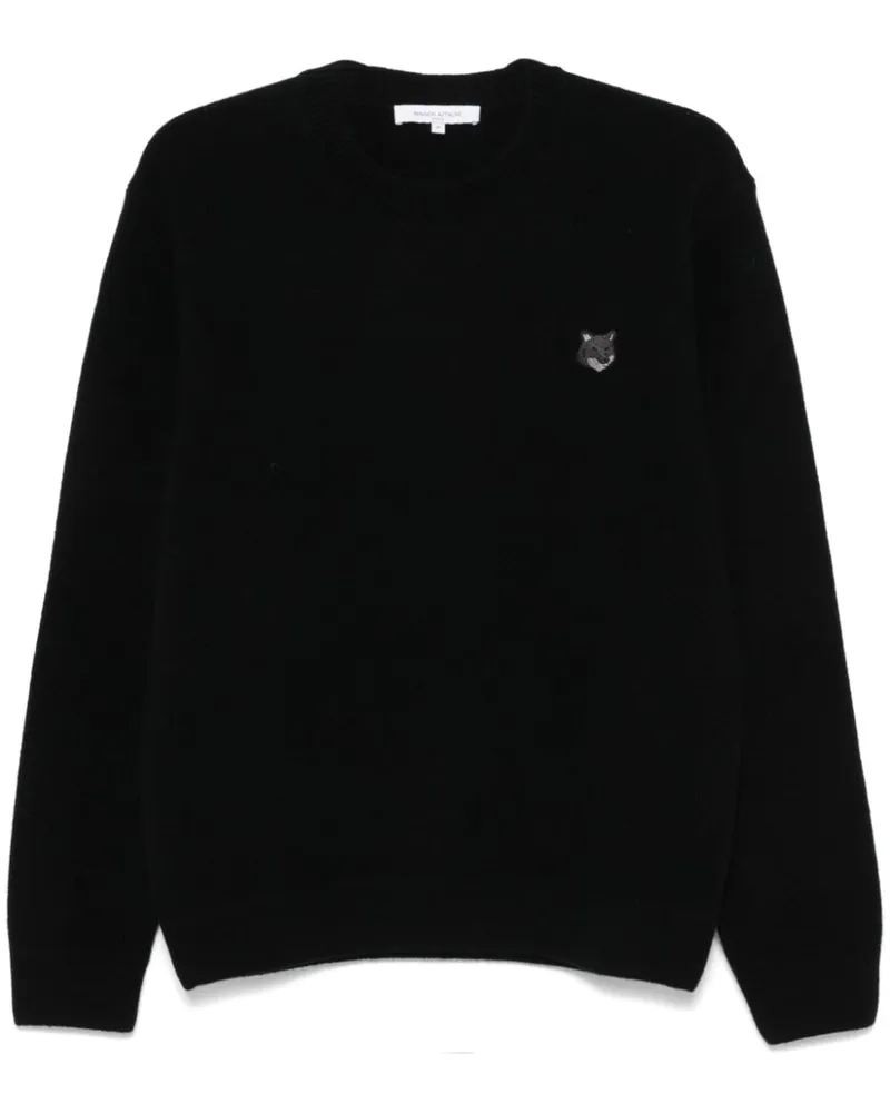 Kitsuné Pullover mit Fuchs-Motiv - Schwarz Schwarz