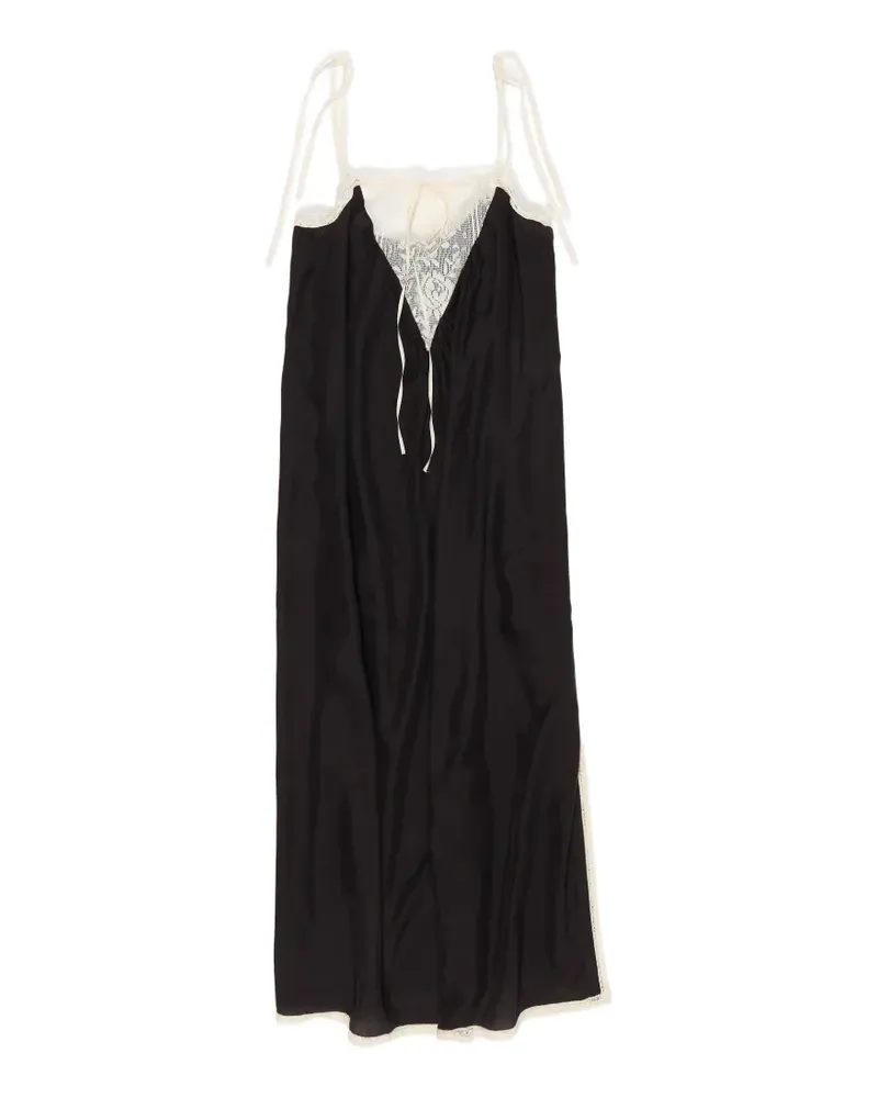 BIMBA Y LOLA Midikleid mit Spitzendetail - Schwarz Schwarz